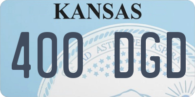 KS license plate 400DGD