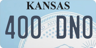 KS license plate 400DNO
