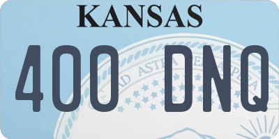 KS license plate 400DNQ