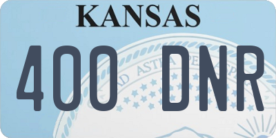 KS license plate 400DNR