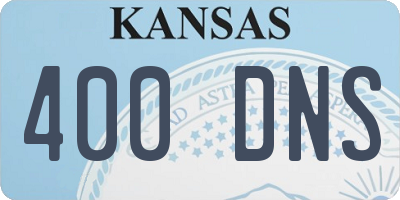 KS license plate 400DNS
