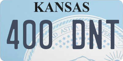 KS license plate 400DNT