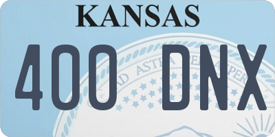 KS license plate 400DNX