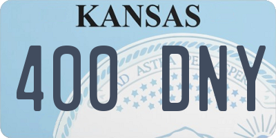 KS license plate 400DNY