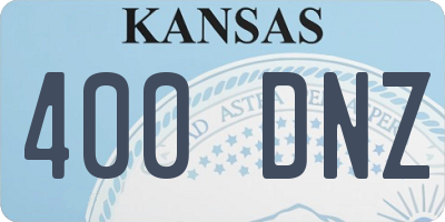 KS license plate 400DNZ