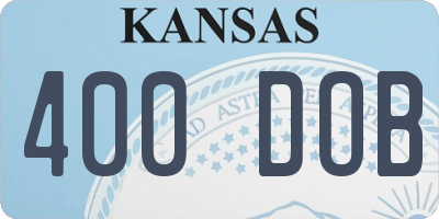 KS license plate 400DOB