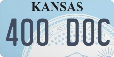 KS license plate 400DOC