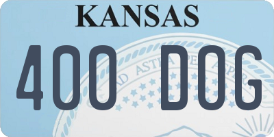 KS license plate 400DOG