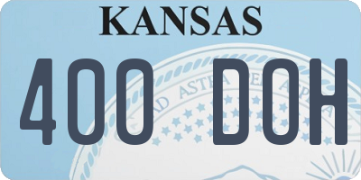 KS license plate 400DOH