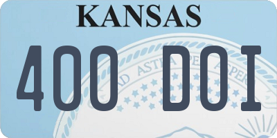 KS license plate 400DOI