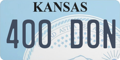 KS license plate 400DON