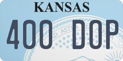 KS license plate 400DOP