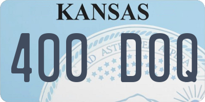 KS license plate 400DOQ