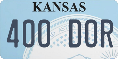 KS license plate 400DOR