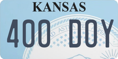 KS license plate 400DOY