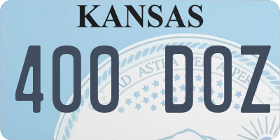 KS license plate 400DOZ