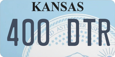 KS license plate 400DTR