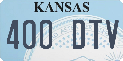 KS license plate 400DTV