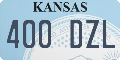 KS license plate 400DZL