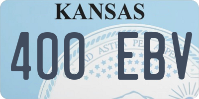 KS license plate 400EBV