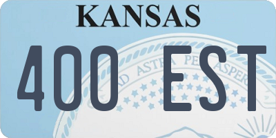 KS license plate 400EST