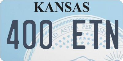 KS license plate 400ETN
