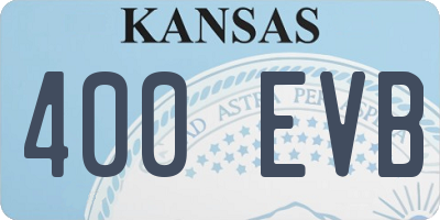 KS license plate 400EVB