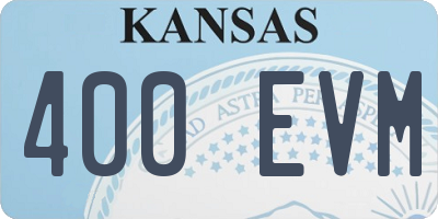 KS license plate 400EVM