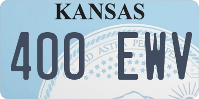 KS license plate 400EWV