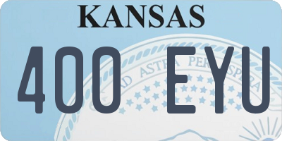 KS license plate 400EYU