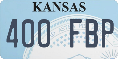 KS license plate 400FBP