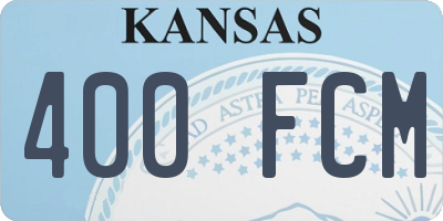 KS license plate 400FCM