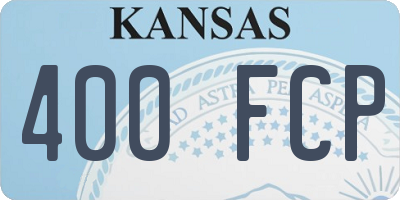 KS license plate 400FCP