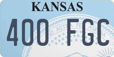 KS license plate 400FGC