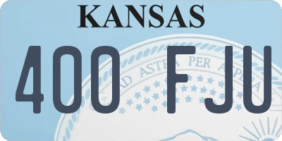 KS license plate 400FJU