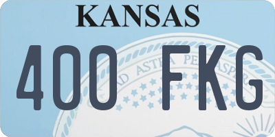 KS license plate 400FKG