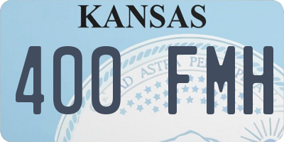 KS license plate 400FMH