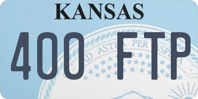 KS license plate 400FTP