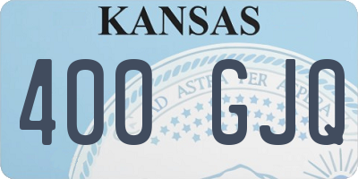 KS license plate 400GJQ