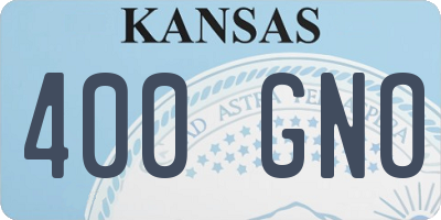 KS license plate 400GNO