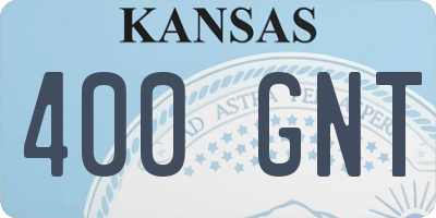 KS license plate 400GNT