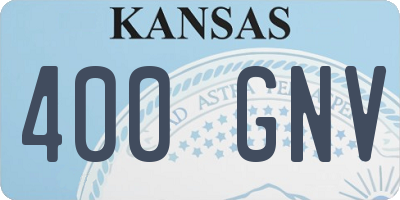 KS license plate 400GNV