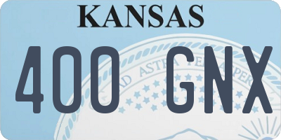 KS license plate 400GNX