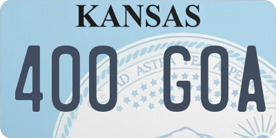 KS license plate 400GOA