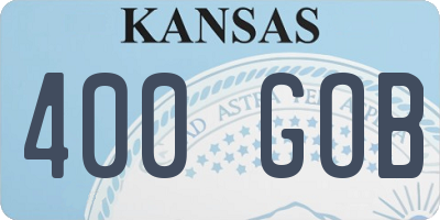 KS license plate 400GOB