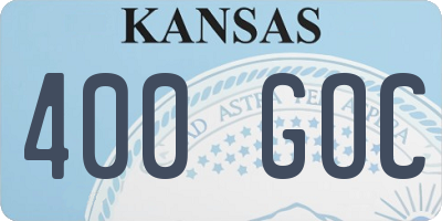 KS license plate 400GOC