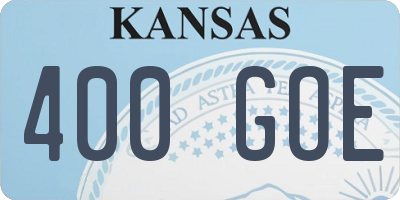 KS license plate 400GOE