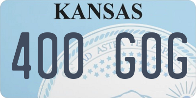 KS license plate 400GOG