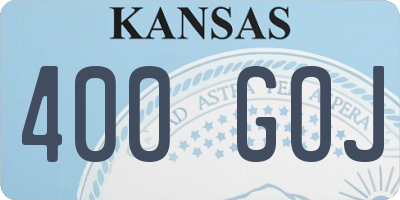 KS license plate 400GOJ