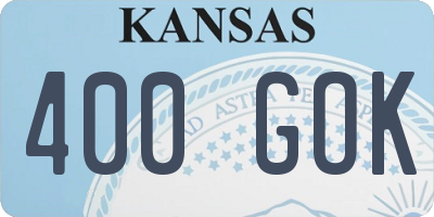 KS license plate 400GOK